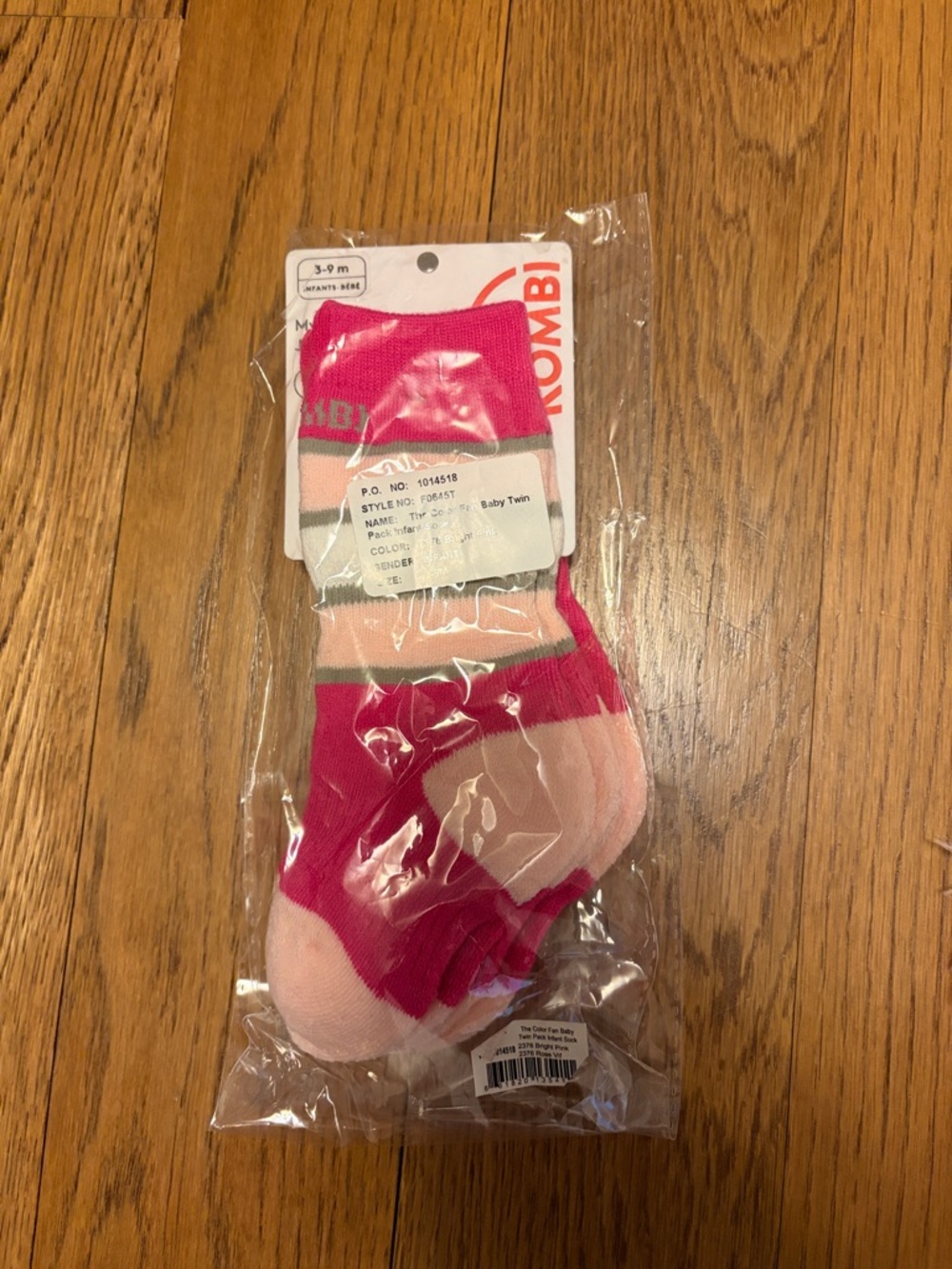 Infant Striped Pink Crew Socks - KMBI